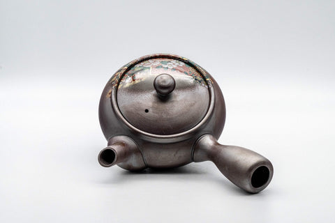 Tezumi — Japanese Kyusu - 阿久津 Banko-yaki Nozomi-style Teapot - 330ml — top-down view of the lid