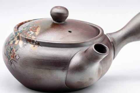 Tezumi — Japanese Kyusu - 阿久津 Banko-yaki Nozomi-style Teapot - 330ml — side profile showing the spout and handle