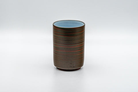 Japanese Teacup - Unzen Kiln Nerikomi Tokoname-yaki Tsutsu-gata Yunomi - 200ml - Tezumi