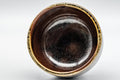 Japanese Teacups - Set of 3 Drip Glazed Yunomi - 120ml - top-down view into a single cup showing the glazed interior