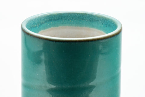 Japanese Teacups - Pair of Turquoise Tsutsu-gata Yunomi - 150ml