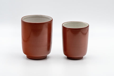 Japanese Teacups - Couple's Pair of Hantsutsu-gata Meoto Yunomi