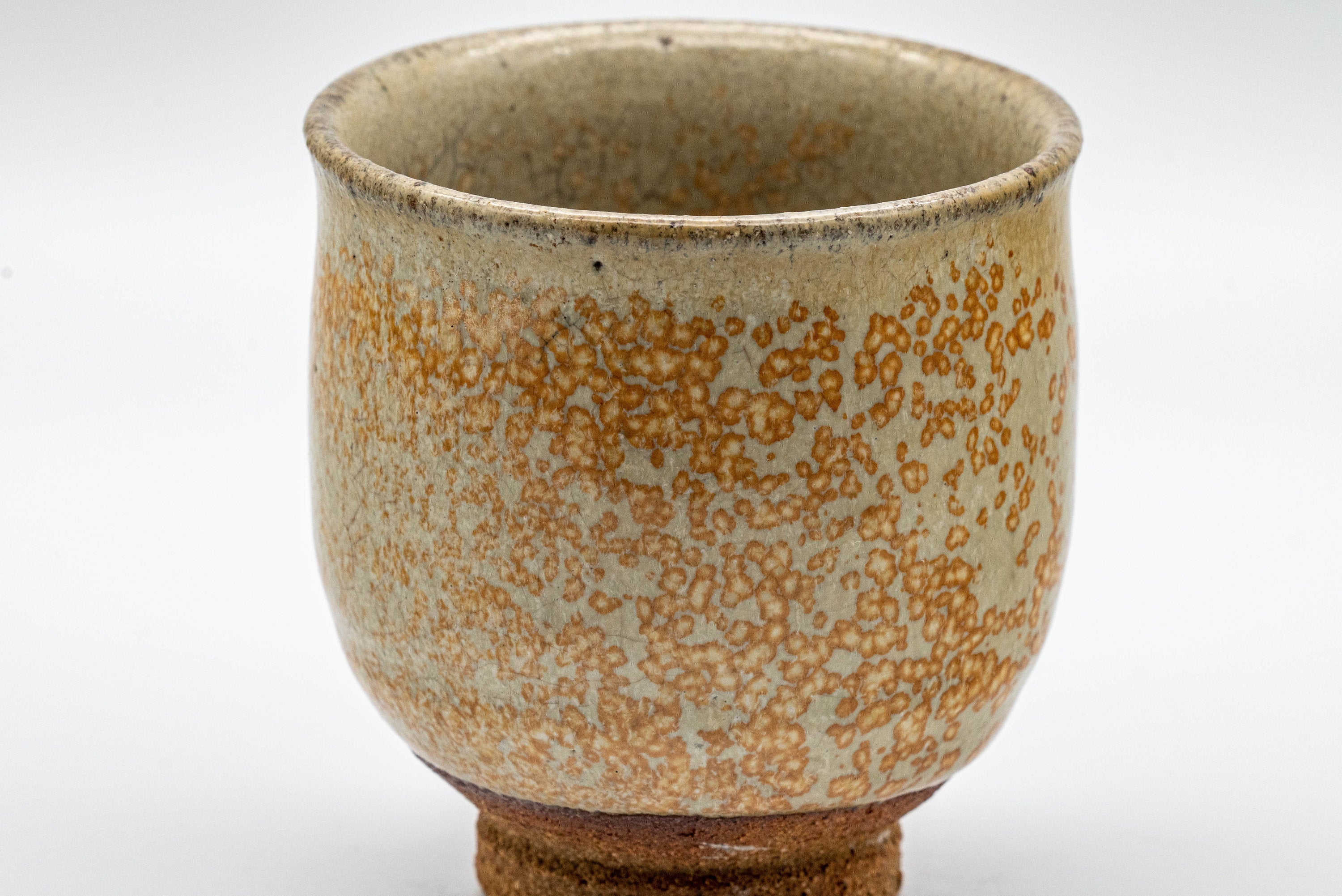 Japanese Teacup - Speckled Orange Yunomi - 125ml