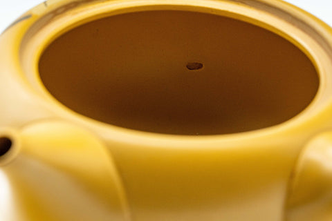 Japanese Kyusu - Takasuke Kiln Sasame Filter Tokoname-yaki Teapot - 250ml - overhead view of the interior