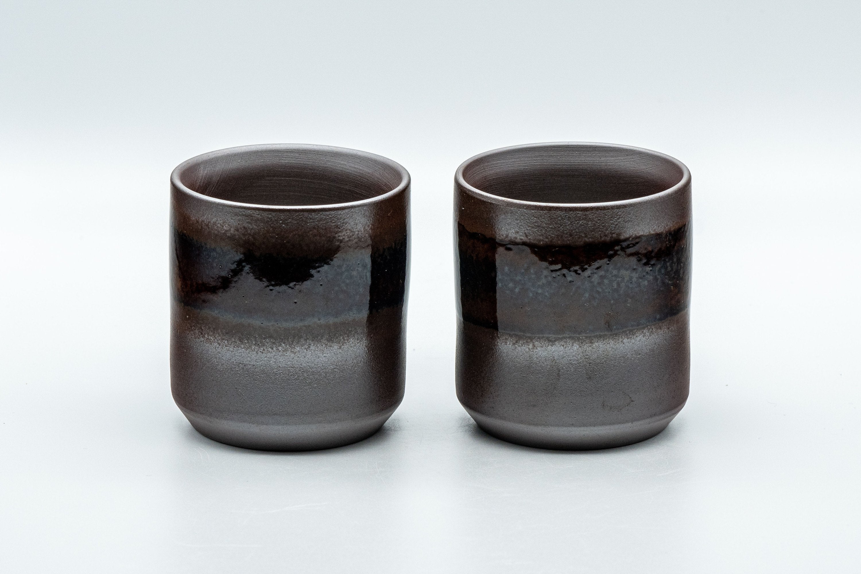 Japanese Teacups - Pair of Tsutsu-gata Banko-yaki Yunomi - 120ml
