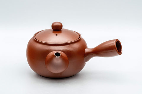 Tezumi — Japanese Kyusu - Maru-gata Tokoname-yaki Debeso Teapot - 275ml — three-quarter view from the opposite side