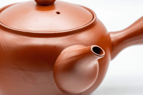 Tezumi — Japanese Kyusu - Maru-gata Tokoname-yaki Debeso Teapot - 275ml — interior view showing the filter