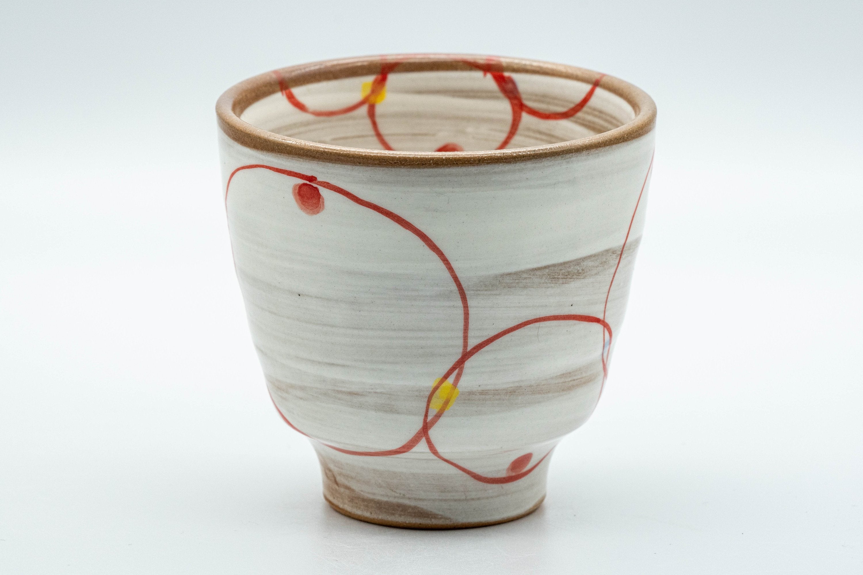 Japanese Teacups - Pair of Brush Glazed Hasami-yaki Yunomi - 170ml