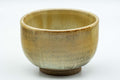 Japanese Teacups - Set of 3 Hare's Fur Glazed Wan-nari Yunomi - 100ml - a single teacup viewed from above showing the interior