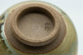 Japanese Teacups - Set of 3 Hare's Fur Glazed Wan-nari Yunomi - 100ml - closeup of the underside showing the unglazed foot ring