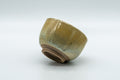 Japanese Teacups - Set of 3 Hare's Fur Glazed Wan-nari Yunomi - 100ml - a single teacup tilted to show the glazed interior