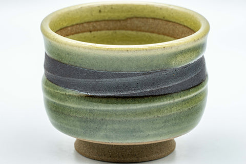 Japanese Teacups - Pair of Striped Glaze Waisted Yunomi - 135ml