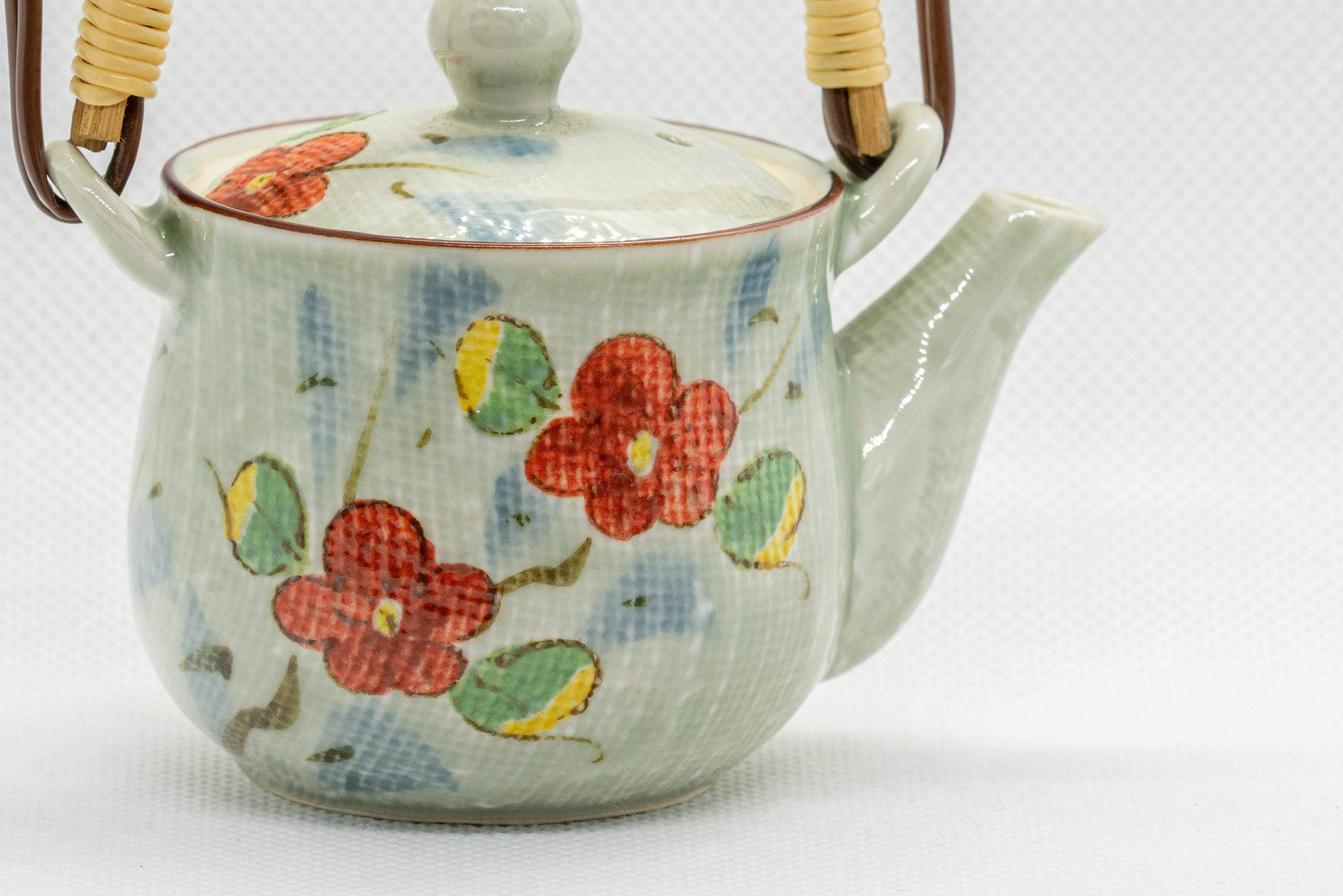 Japanese Dobin - Small Floral Top-handle Teapot - 90ml - Tezumi