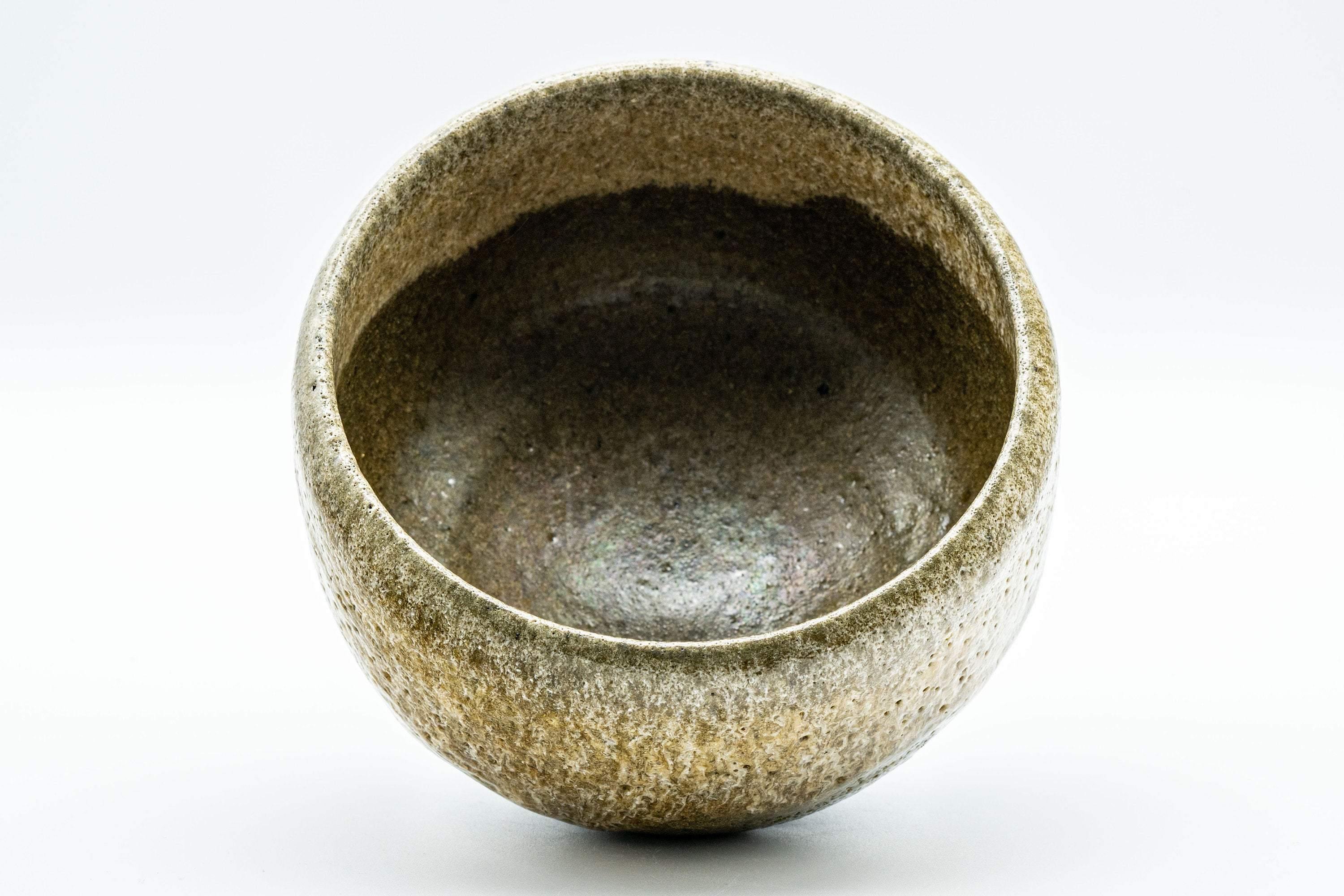 Japanese Matcha Bowl - Textured Glaze Olive-Brown Chawan - 500ml - Tezumi