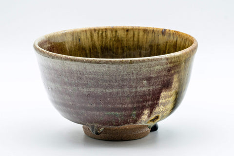 Tezumi — Japanese Matcha Bowl - Hare's Fur Drip Glazed Wan-nari Chawan - 400ml — closeup of the foot