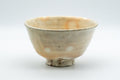 Tezumi — Japanese Matcha Bowl - Gohonte Glazed Hatazori-gata Hagi-yaki Chawan - 400ml — front view showing the glaze
