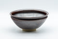 Japanese Matcha Bowl - Satiny Purple Tenmoku-gata Chawan - 250ml - side view of the satiny purple-brown tenmoku matcha bowl