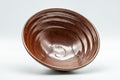 Japanese Matcha Bowl - Red Spiraling Hira-gata Summer Chawan - 300ml - view into the wide interior well