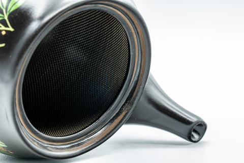 Japanese Kyusu - Black Kurodei Tokoname-yaki Teapot - 375ml - Tezumi