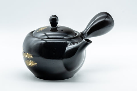 Japanese Kyusu - Black Kurodei Tokoname-yaki Teapot - 400ml - Tezumi