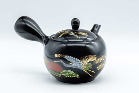 Japanese Kyusu - Black Kurodei Tokoname-yaki Teapot - 400ml - Tezumi