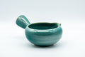 Japanese Yuzamashi - Turquoise Side-handled Water Cooler - 250ml - side view showing the pouring lip and side handle