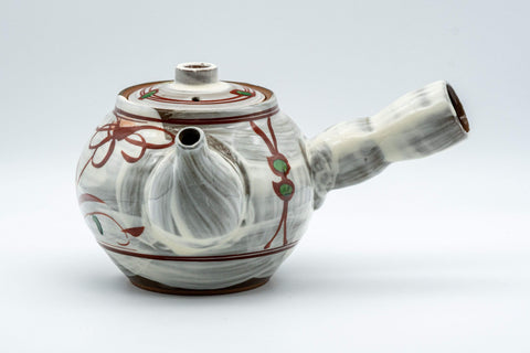 Japanese Tea Set - Floral Debeso Kyusu with 5 Yunomi - Tezumi