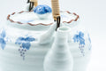 Japanese Tea Set - Porcelain Arita-yaki Dobin Debeso Teapot with 5 Lidded Yunomi - Tezumi