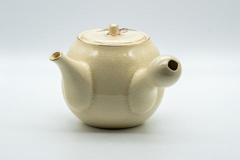 Japanese Kyusu - 永田窯 Nagata Kiln Ume Nasu-gata Kutani-yaki Debeso Teapot - 400ml