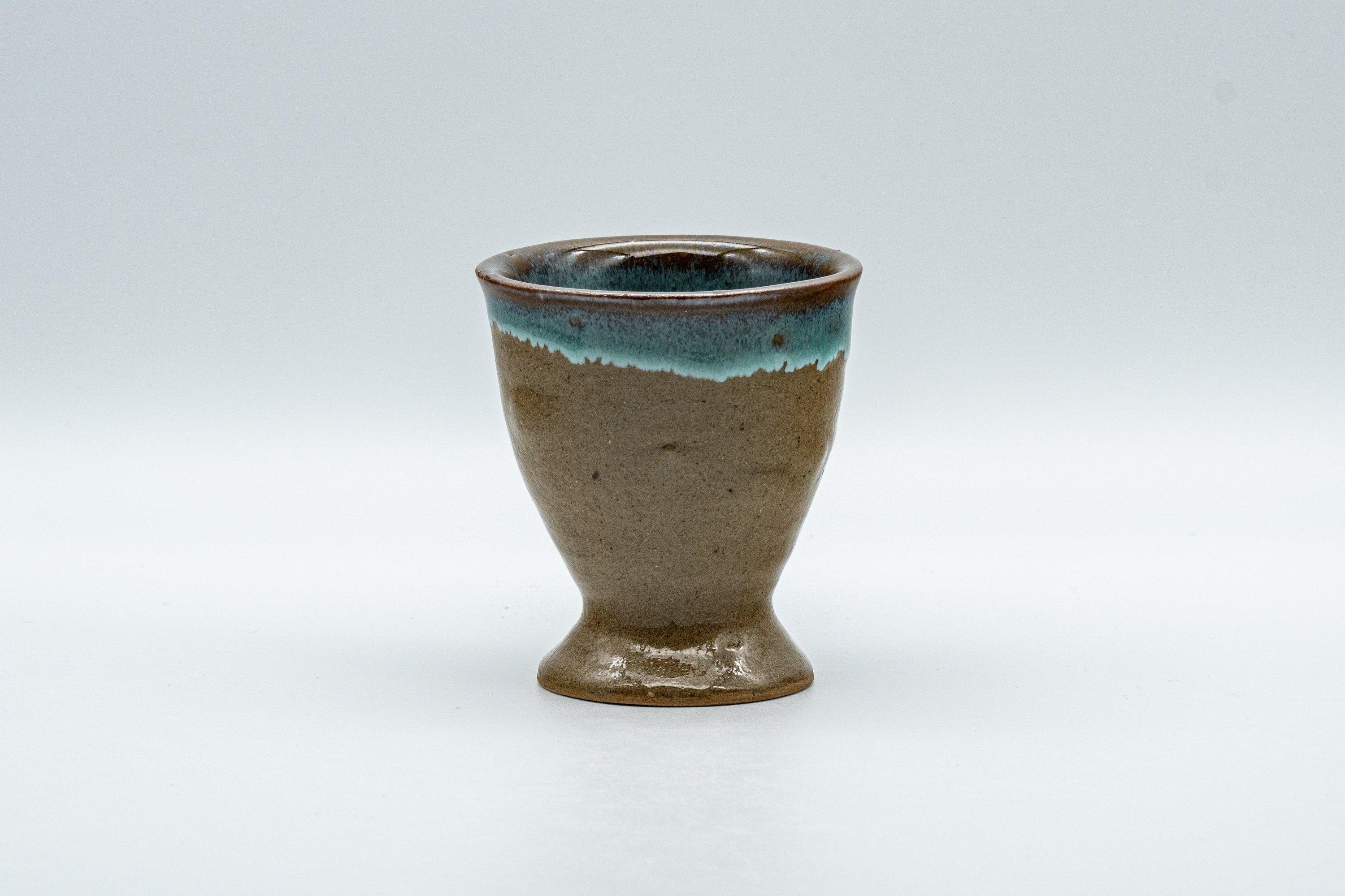 Japanese Teacup - Turquoise Agano-yaki Senchawan - 60ml