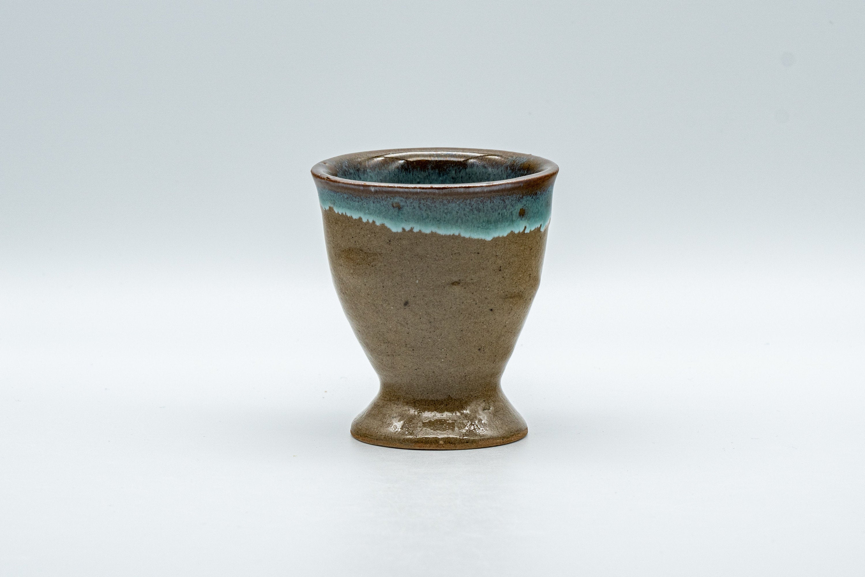 Japanese Teacup - Turquoise Agano-yaki Senchawan - 60ml
