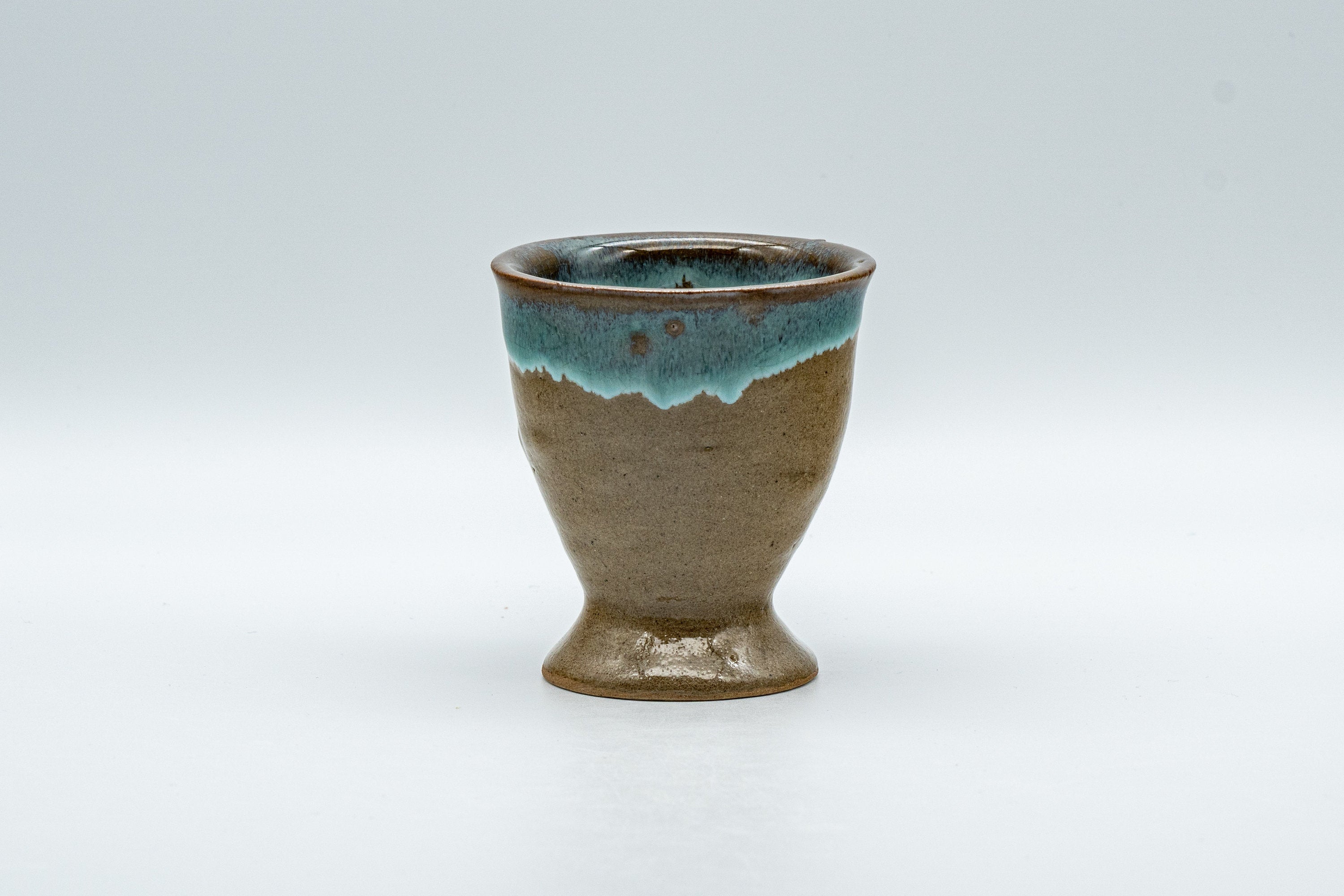 Japanese Teacup - Turquoise Agano-yaki Senchawan - 60ml