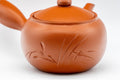 Tezumi — Japanese Tea Set - Tokoname-yaki Maru-gata Debeso Kyusu with 5 Tsutsu-gata Yunomi — closeup of a single piece