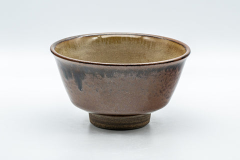 Japanese Matcha Bowl - Crazed and Mottled Drip Glazed Chawan - 350ml
