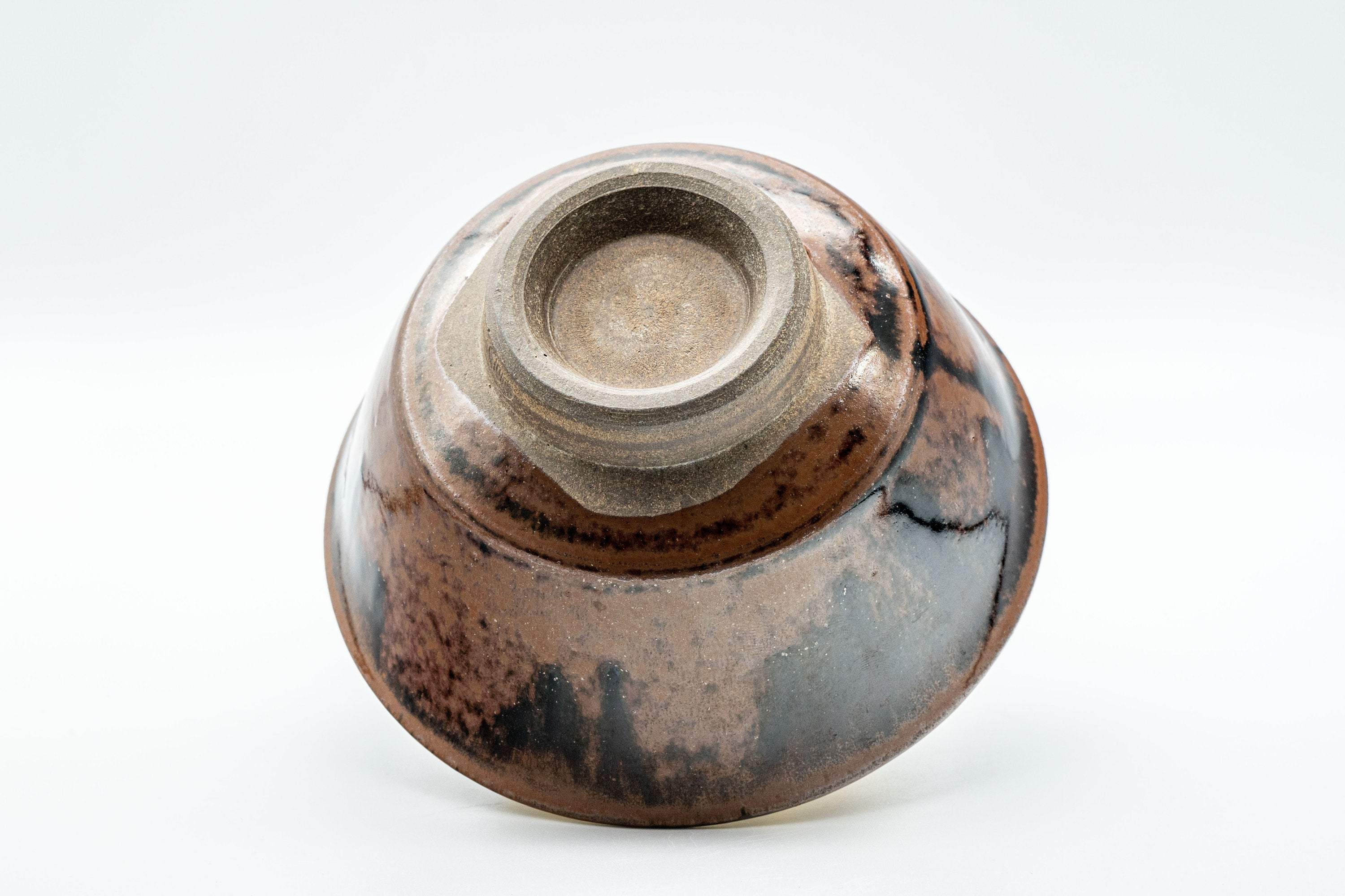 Japanese Matcha Bowl - Crazed and Mottled Drip Glazed Chawan - 350ml