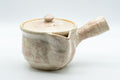Tezumi — Japanese Tea Set - 萩焼 Hagi-yaki Houhin-style Do-ake Kyusu with 6 Senchawan - 450ml — the teapot in three-quarter view