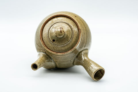 Tezumi — Japanese Tea Set - Speckled Olive Green Kyusu with 5 Yunomi - 350ml — the cups grouped together