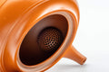 Japanese Kyusu - 有馬 Maru-gata Debeso Tokoname-yaki Teapot - 350ml - closeup of the interior showing the ceramic debeso filter