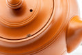 Japanese Kyusu - 有馬 Maru-gata Debeso Tokoname-yaki Teapot - 350ml - closeup of the rim and shoulder near the spout