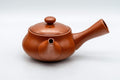 Tezumi — Japanese Kyusu - Calligraphy Nasu-gata Tokoname-yaki Debeso Teapot - 220ml — side view showing the spout