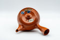Japanese Kyusu - 伊勢窯 Floral Tokoname-yaki Teapot - 350ml - top view with the lid removed showing the opening