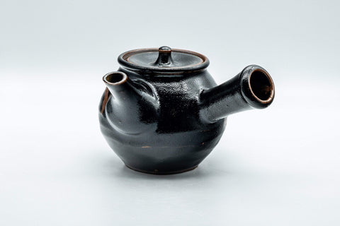 Tezumi — Japanese Tea Set - 陶幸 Do-ake Kyusu with 5 Yunomi - 350ml — the teapot side view with the handle