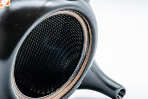 Japanese Kyusu - 盛山窯 Year of the Tiger, Black Kurodei Tokoname-yaki Teapot - 380ml - Tezumi