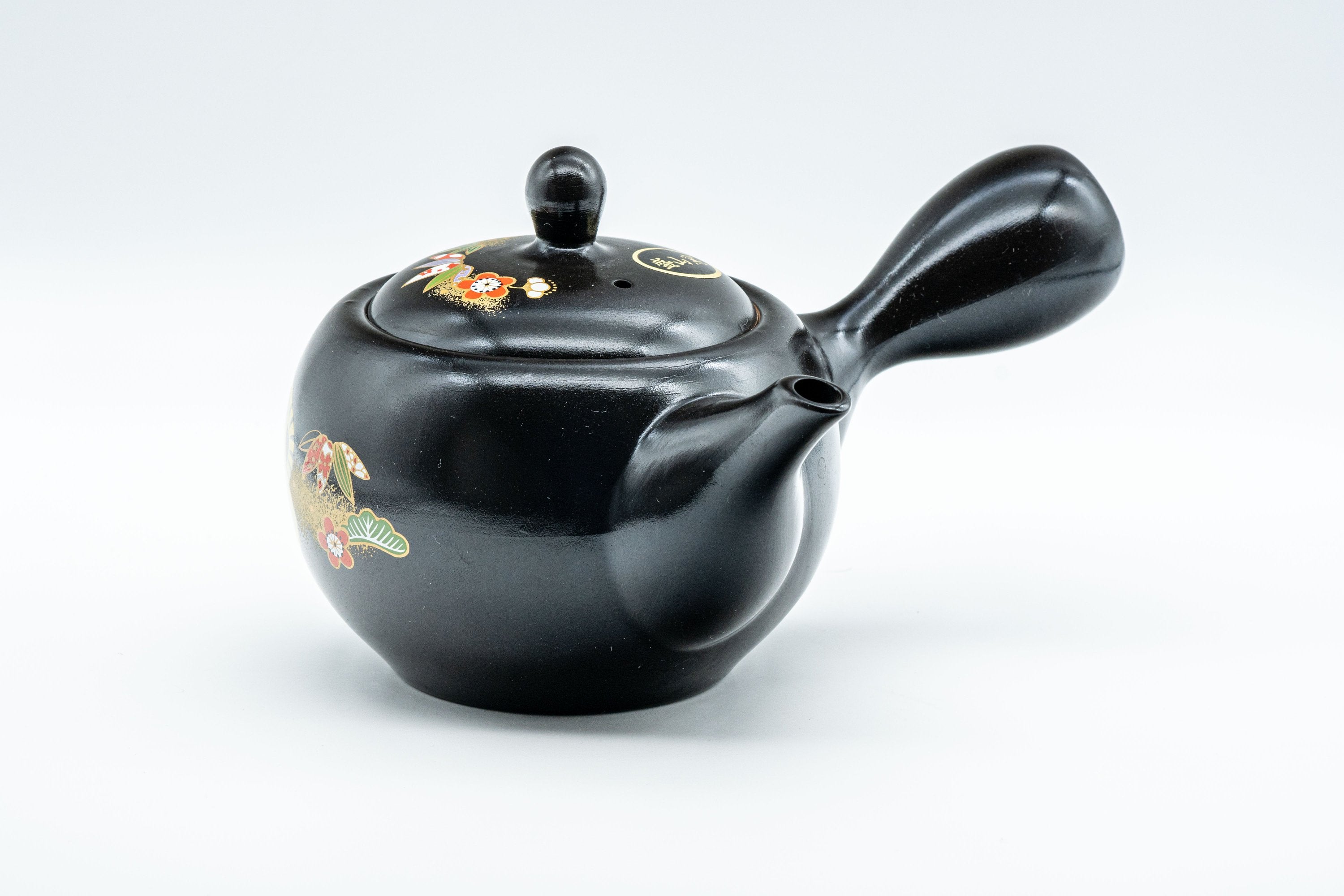 Japanese Kyusu - 盛山窯 Year of the Tiger, Black Kurodei Tokoname-yaki Teapot - 380ml - Tezumi