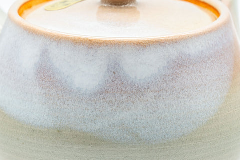 Japanese Kyusu - Tsubaki Kiln (椿窯, 天鵬山) Hagi-yaki Do-ake Teapot - 250ml - Tezumi