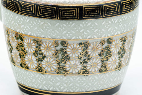 Japanese Kyusu - 九谷永楽 Floral Kutani-yaki Debeso Teapot - 350ml - Tezumi