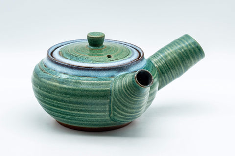 Japanese Kyusu - Striped Hiramaru-gata Debeso Teapot - 450ml