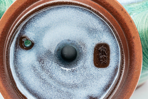 Japanese Kyusu - Striped Hiramaru-gata Debeso Teapot - 450ml