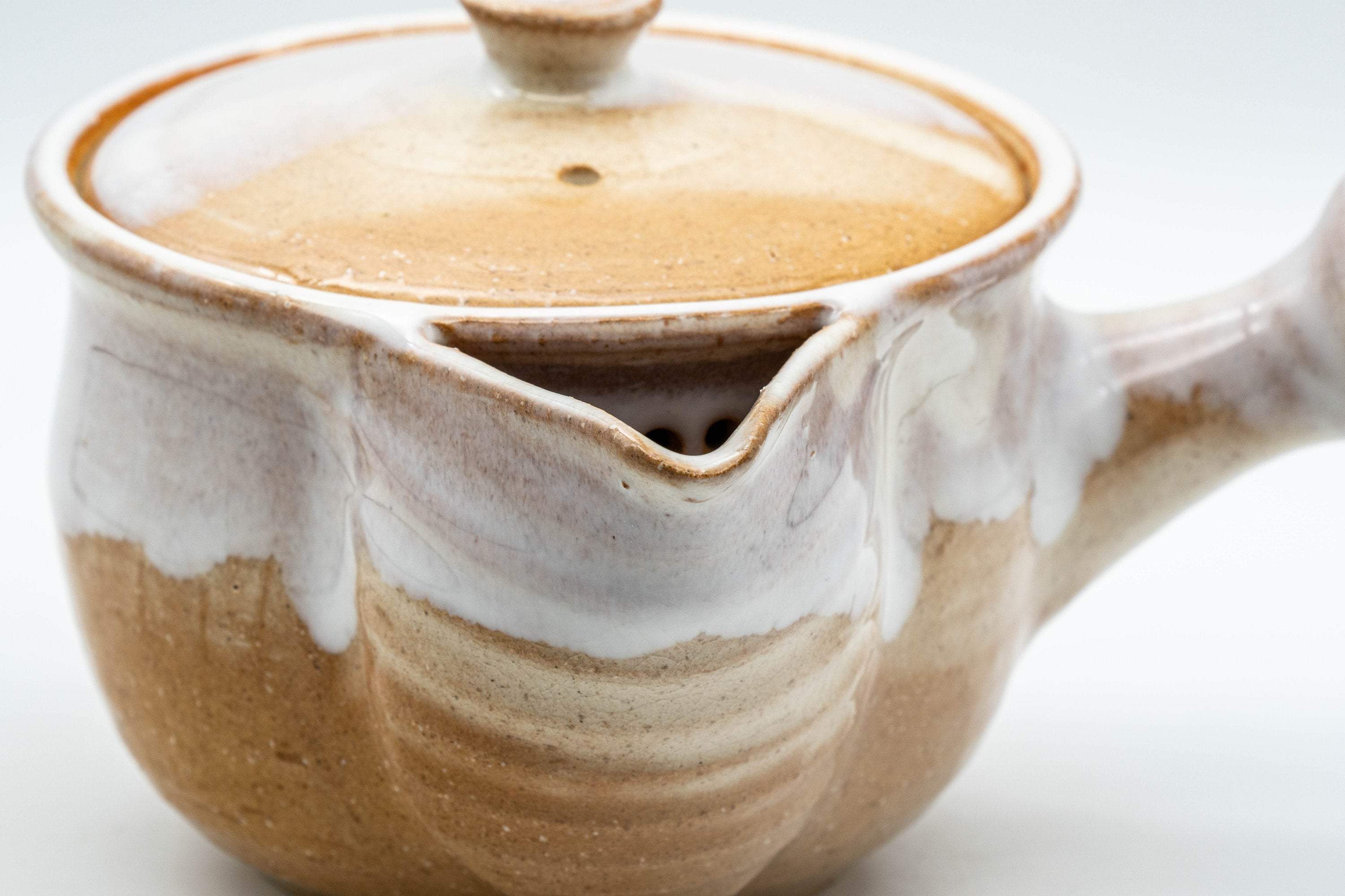 Japanese Tea Set - 萩殿窯 Hagi-yaki Houhin-style Do-ake Kyusu with 5 Senchawan - 450ml - Tezumi