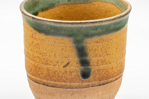 Japanese Teacup - Orange Tsutsu-gata Yunomi - 160ml